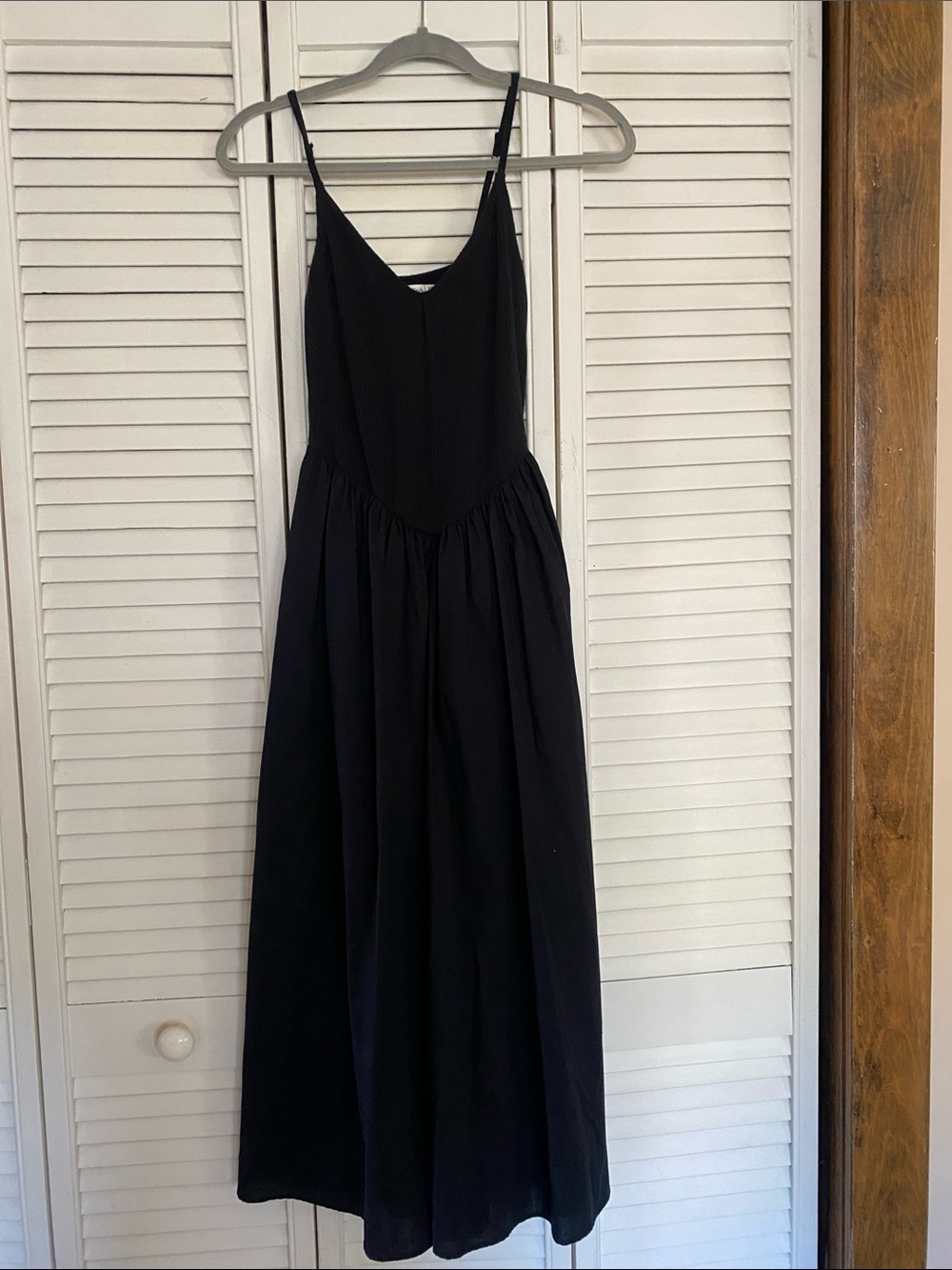 Basque waist maxi dress